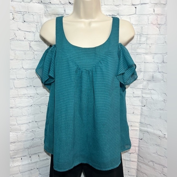 Anthropologie Maeve Tavin Open Cold Shoulder Blouse Size 6 - Picture 1 of 8